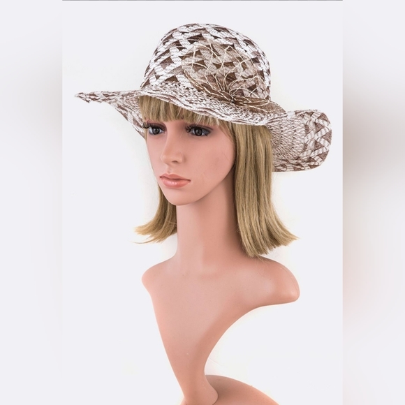 Donna Mixie Pink-Brown Sun Hat - Picture 5 of 5